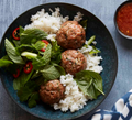 Asian Pork Meatballs w Jasmine Rice (Serves 4-6)