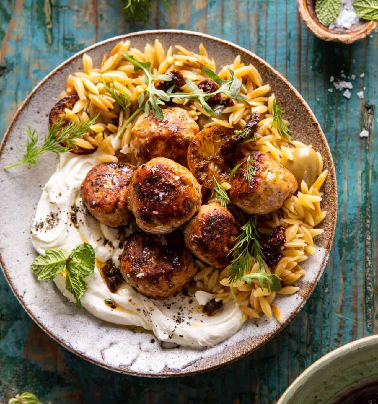 Greek Turkey Meatballs With Orzo (Serves 4-6)