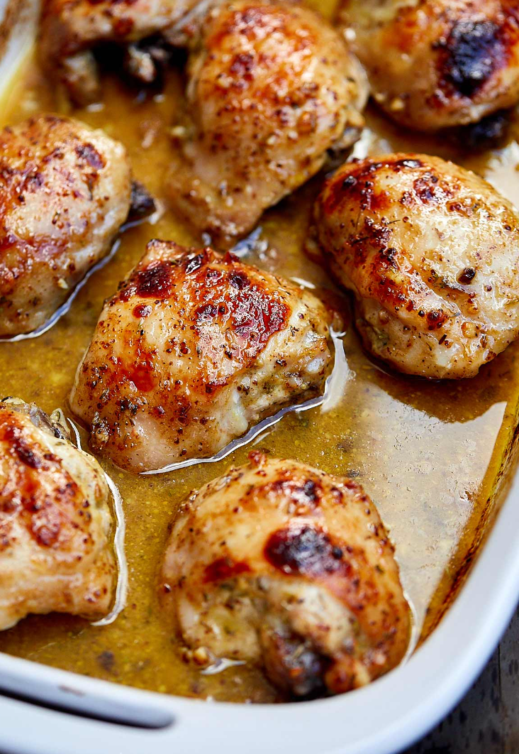 Honey Mustard Chicken Thighs (Serves 4-6)