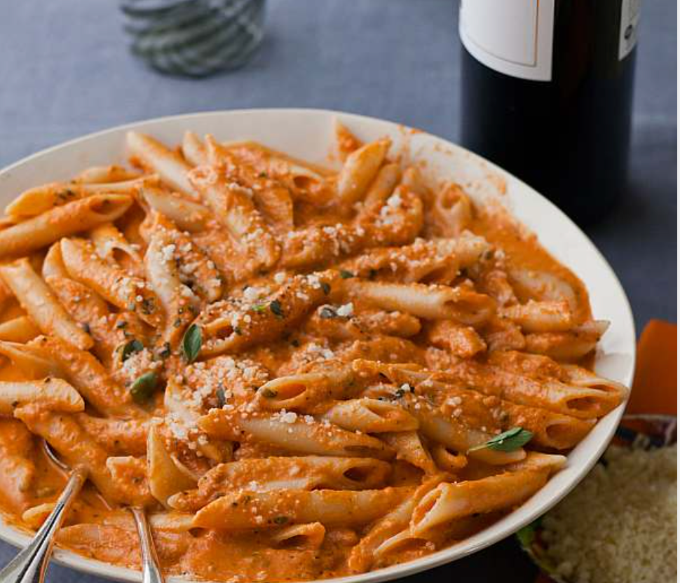 Penne With Homemade Vodka Sauce - No Meat (Serves 4-6)