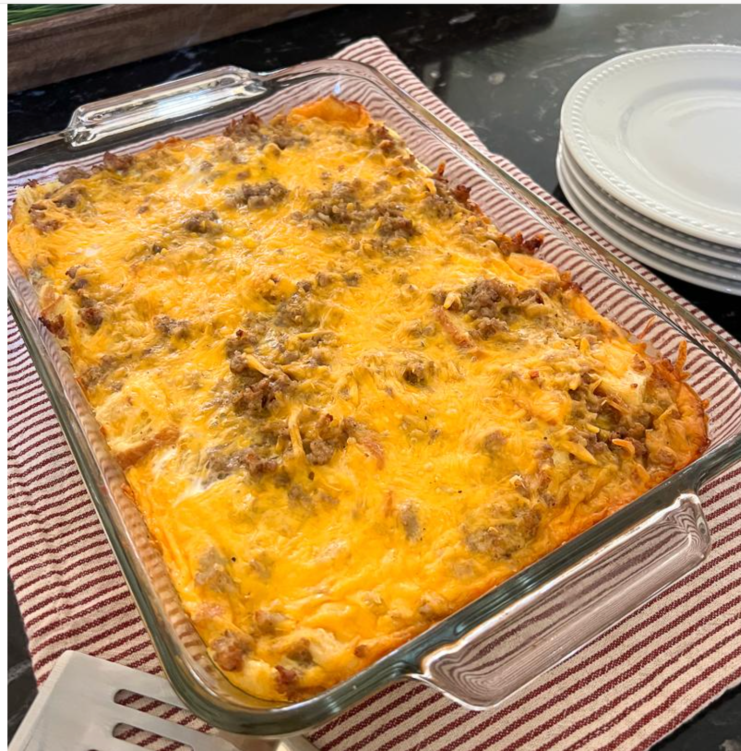 Breakfast Casserole ( Serves 4-6)