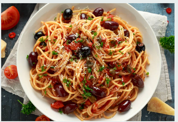 Spaghetti Alla Puttanesca (Serves 4-6)