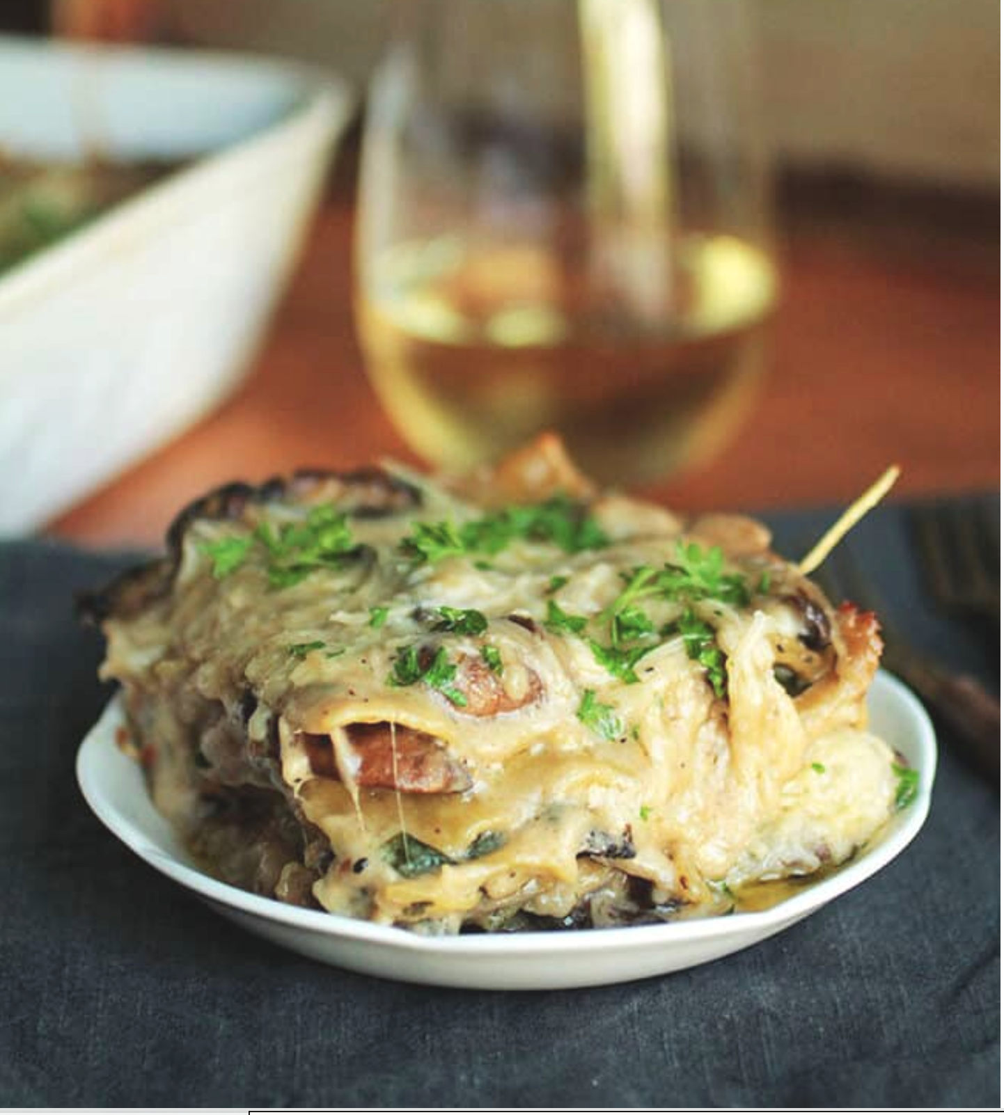Creamy Spinach and Mushroom Lasagna (Serves 4-6)